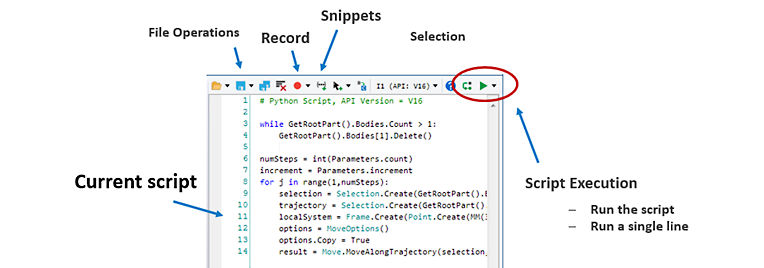 How to refer to different parts of the API while scripting - Help