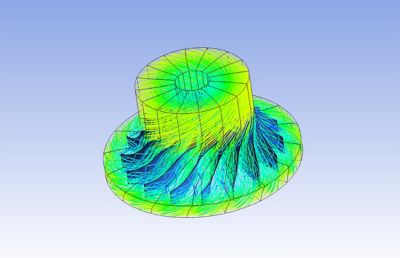 Fluid analysis for centrifugal pump impeller