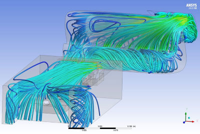 Simulation of ice tray flow