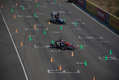 formula cars on track