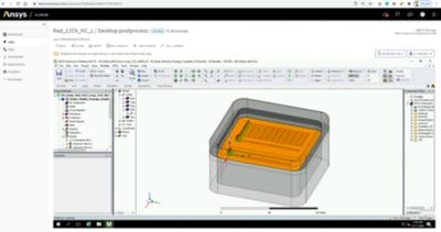 A 77 GHz Automotive Radar Module running in Ansys AEDT and Ansys Cloud in Browser.