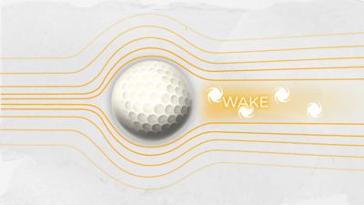 Laminar flow golf ball wake