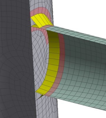 Maintain heat affected zones in weld connections for fatigue calculations.