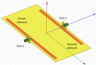 Ansys HFSS model of antenna design