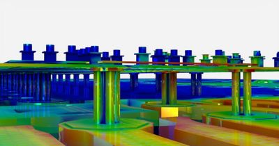 Ansys HFSS-IC™ simulation of 3D-IC electric fields