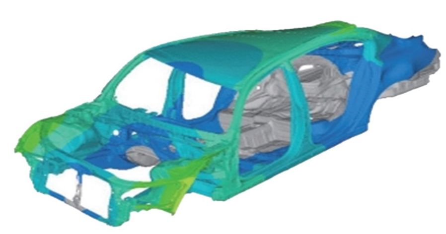 Car body torsional rigidity test