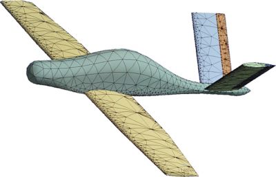 A mesh of the Air Race E aircraft designed by Team Pie Aeronefs