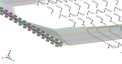 銅 PCB 特徵在模型中以殼元素增強 (shell) 和梁元素增強 (beam) 顯示