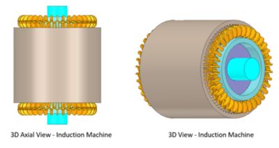 3D views of an induction machine