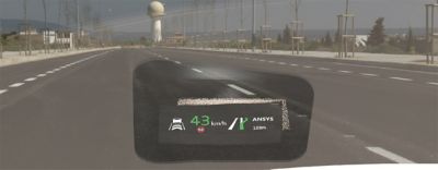 HUD simulation windshield 