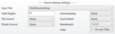 Image simulation settings