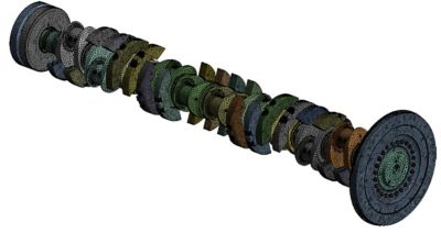 Meshing of an INNIO crankshaft