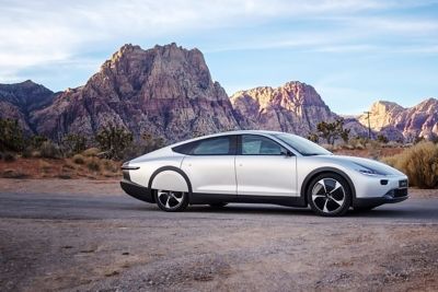 solar car driving