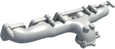 Exhaust manifold rendering
