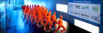 Simulating Marathon Runner Formations