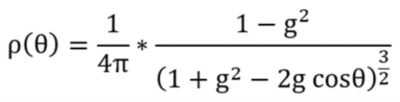 Henyey Greenstein math equation