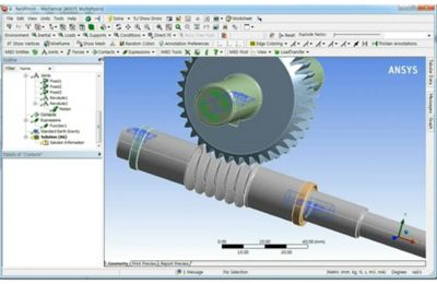 Multibody Dynamics simulation using Ansys interface