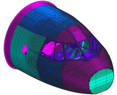 Model of a plane nose