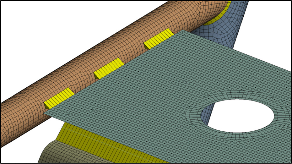 Motorcycle frame geometry shows different types of welded connections
