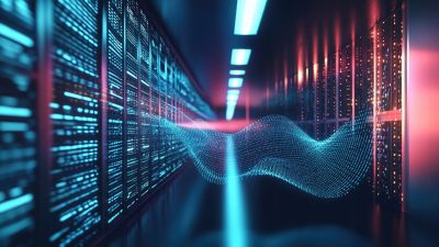 Network waves in data center server room