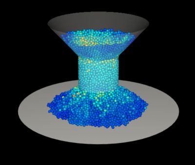 Bulk Material Static Angle of Repose Simulation using Ansys Rocky