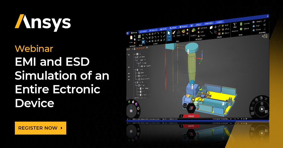 EMI and ESD Simulation of an Entire Electronics Device Ansys