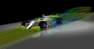 CFD simulation of a formula 1 racecar