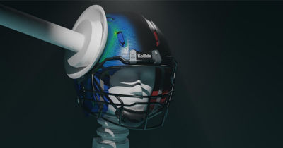 Football helmet collision simulation