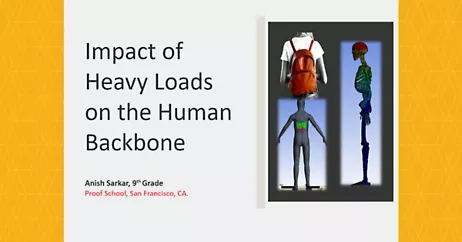 High Schooler Simulates Backpack Body Stress for Science Fair Honors