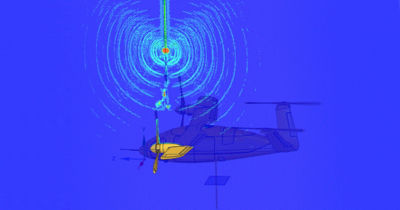lightning striking a helicopter simulation