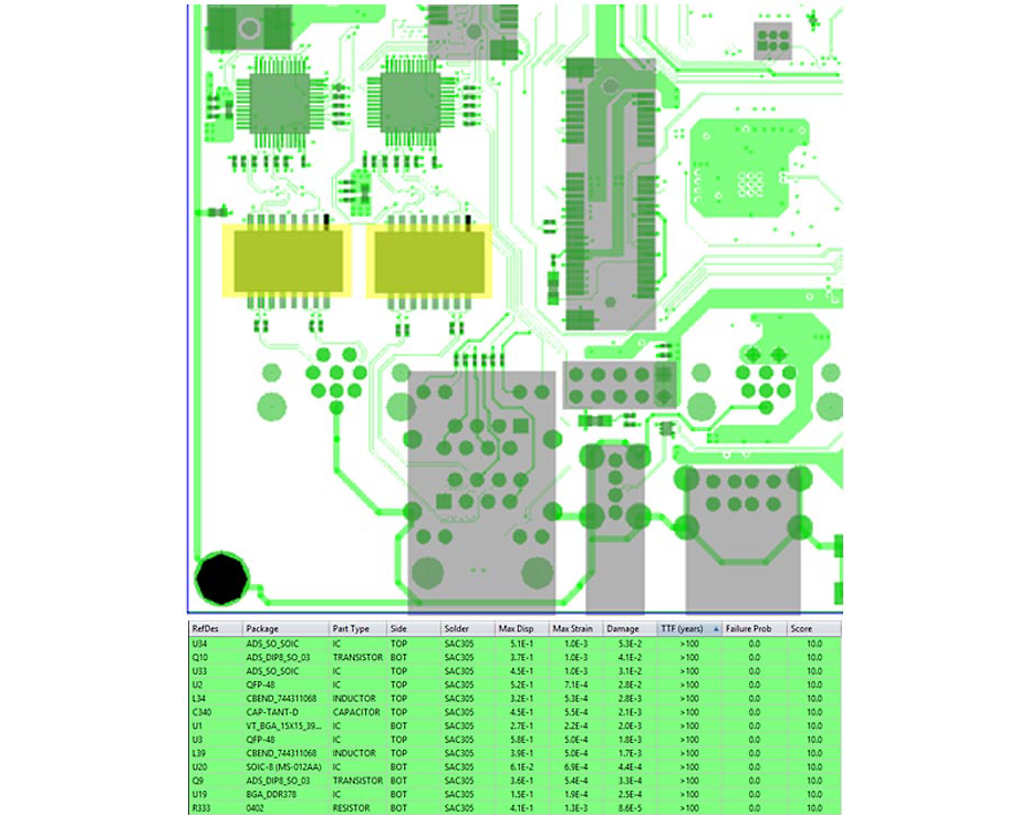 Components U33 and U34 are resolved by adhesive staking