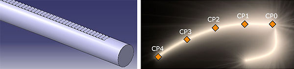 Lightguide parametrization to minimize RMS contrast and maximize average luminance