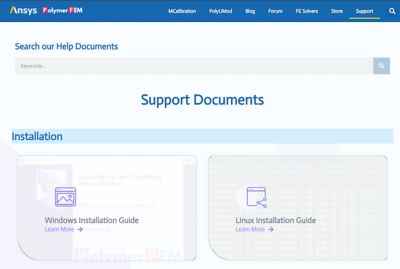 PolymerFEM Legacy Website Screenshot