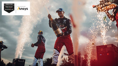Porsche team celebrates victory