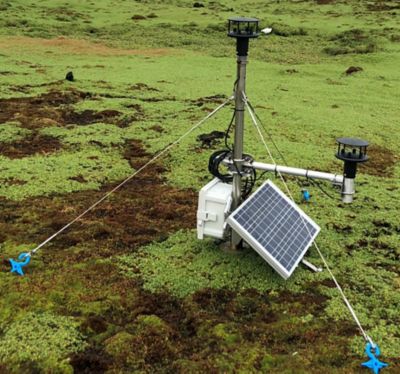 One of 17 wind data logging stations on Marion Island