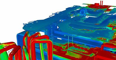 Radiated emissions of the inverter part