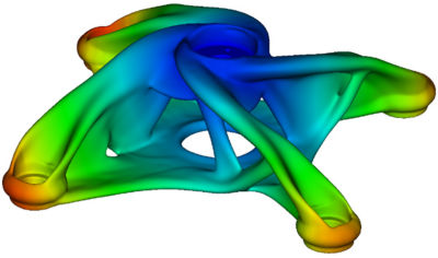 optimal design was made using Discovery Live’s topology optimization tool