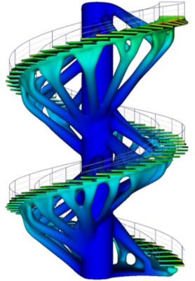Topology optimization of a staircase using Ansys Discovery