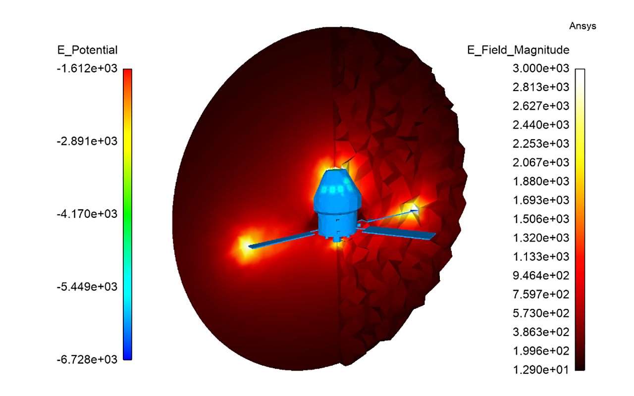 results-of-the-surface-charging-simulation-of-a-human-space-capsule