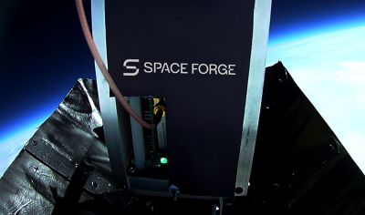 A close-up of return technology at Space Forge 