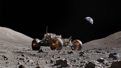 Rover on the moon