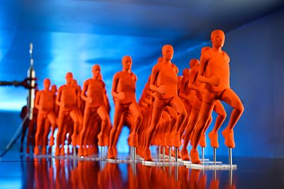 Forty-five quarter-scale runner models were studied on an elevated sharp-edge plate in a wind tunnel. (Copyright: Heriot-Watt University)