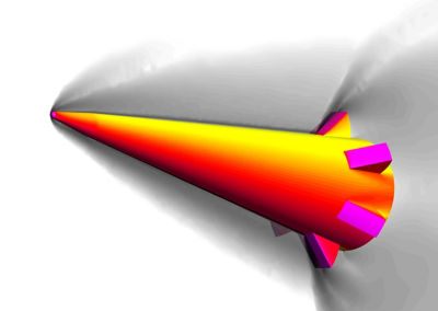 hypersonic re-entry shock simulation