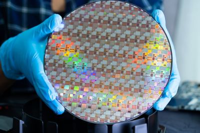 Silicon wafer for manufacturing semiconductor of integrated circuit.