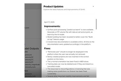 2025 R2 SimAI UI UX improvements