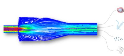 Numerical simulations in the development of medical devices designed to isolate cancer biomarkers from circulating blood.