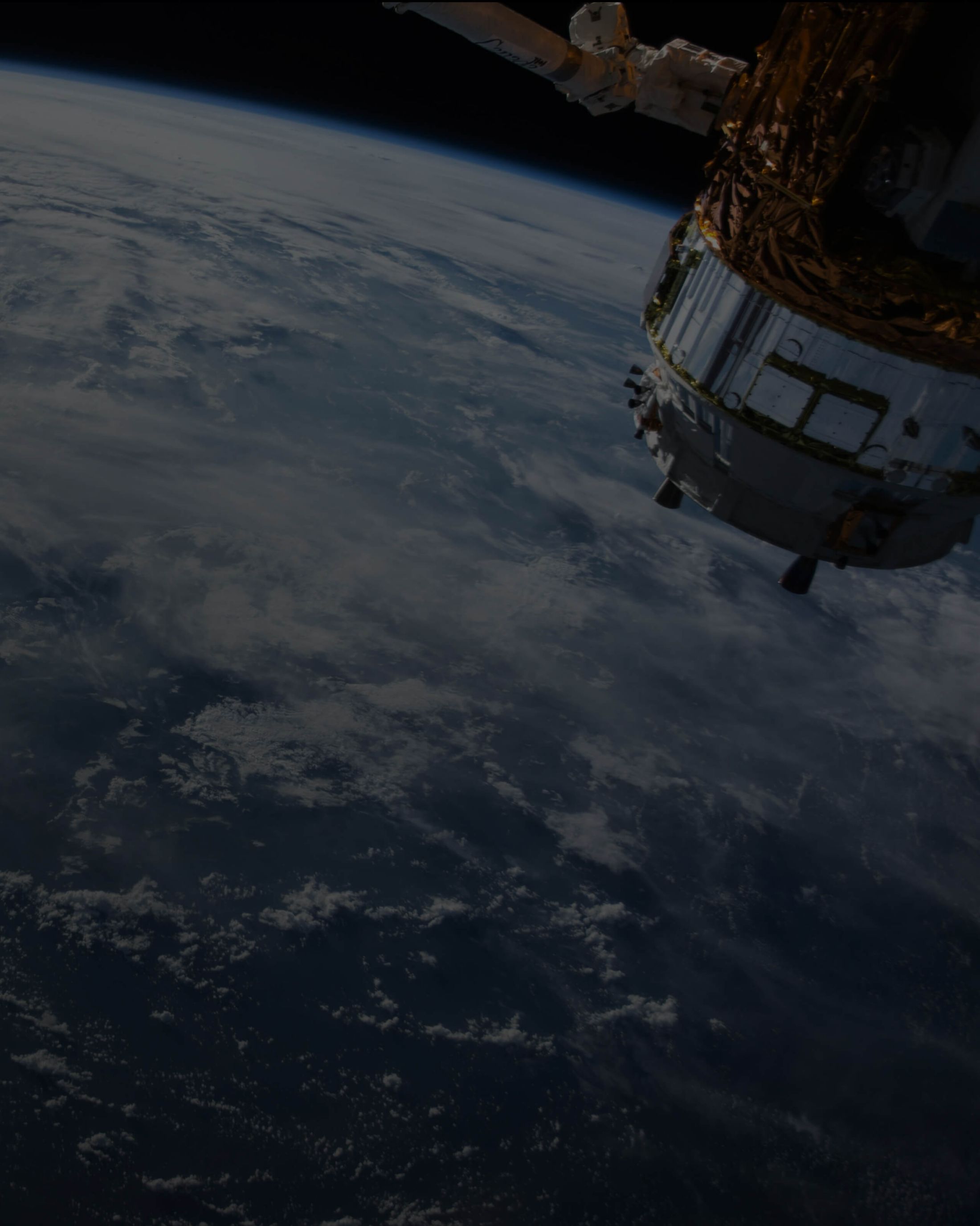 Background image of satelite in space orbiting Earth