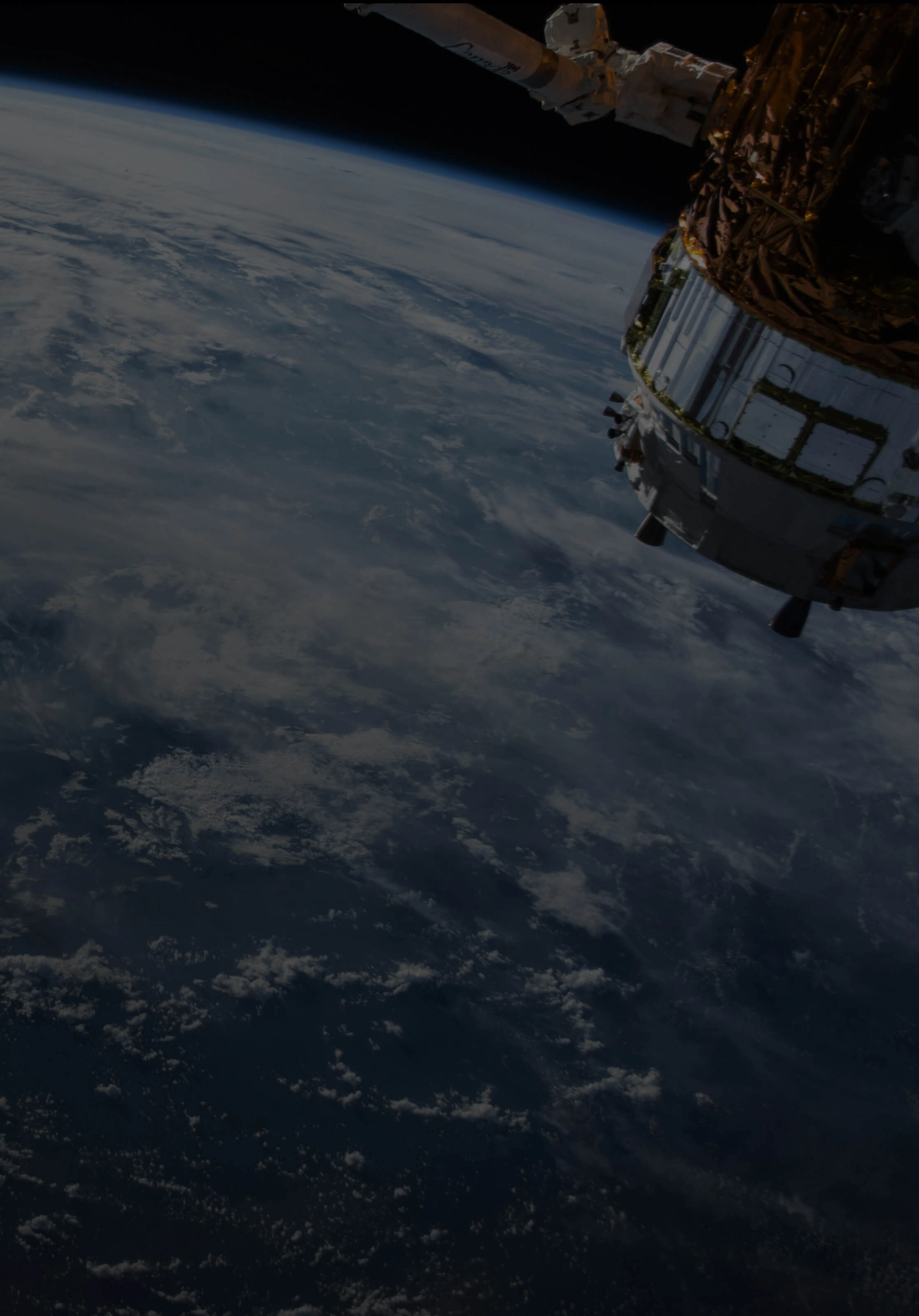 Background image of satelite in space orbiting Earth
