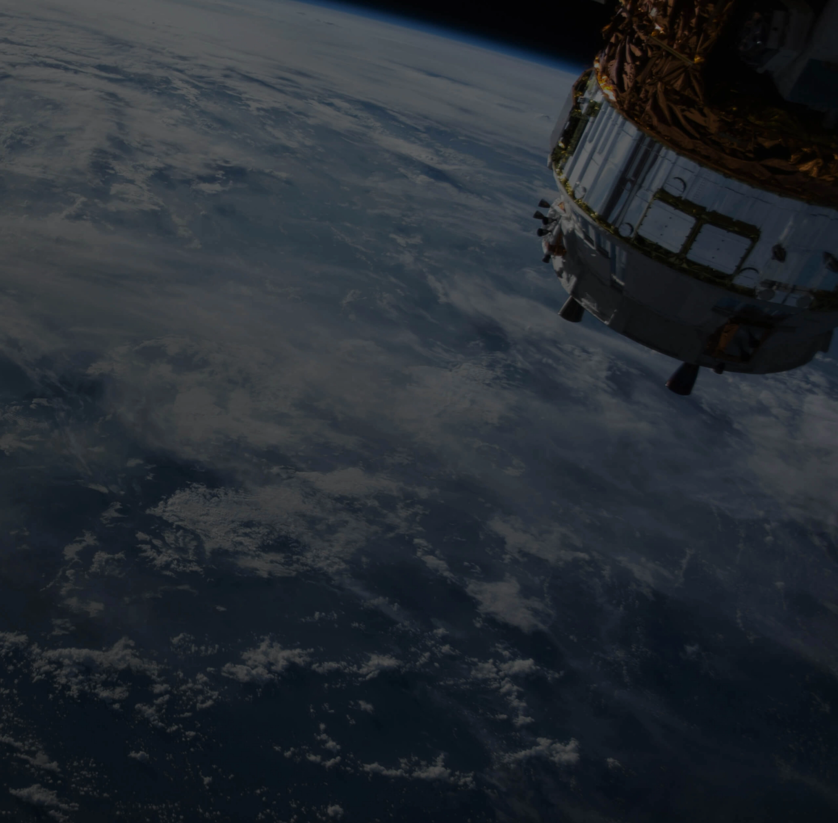 Background image of satelite in space orbiting Earth