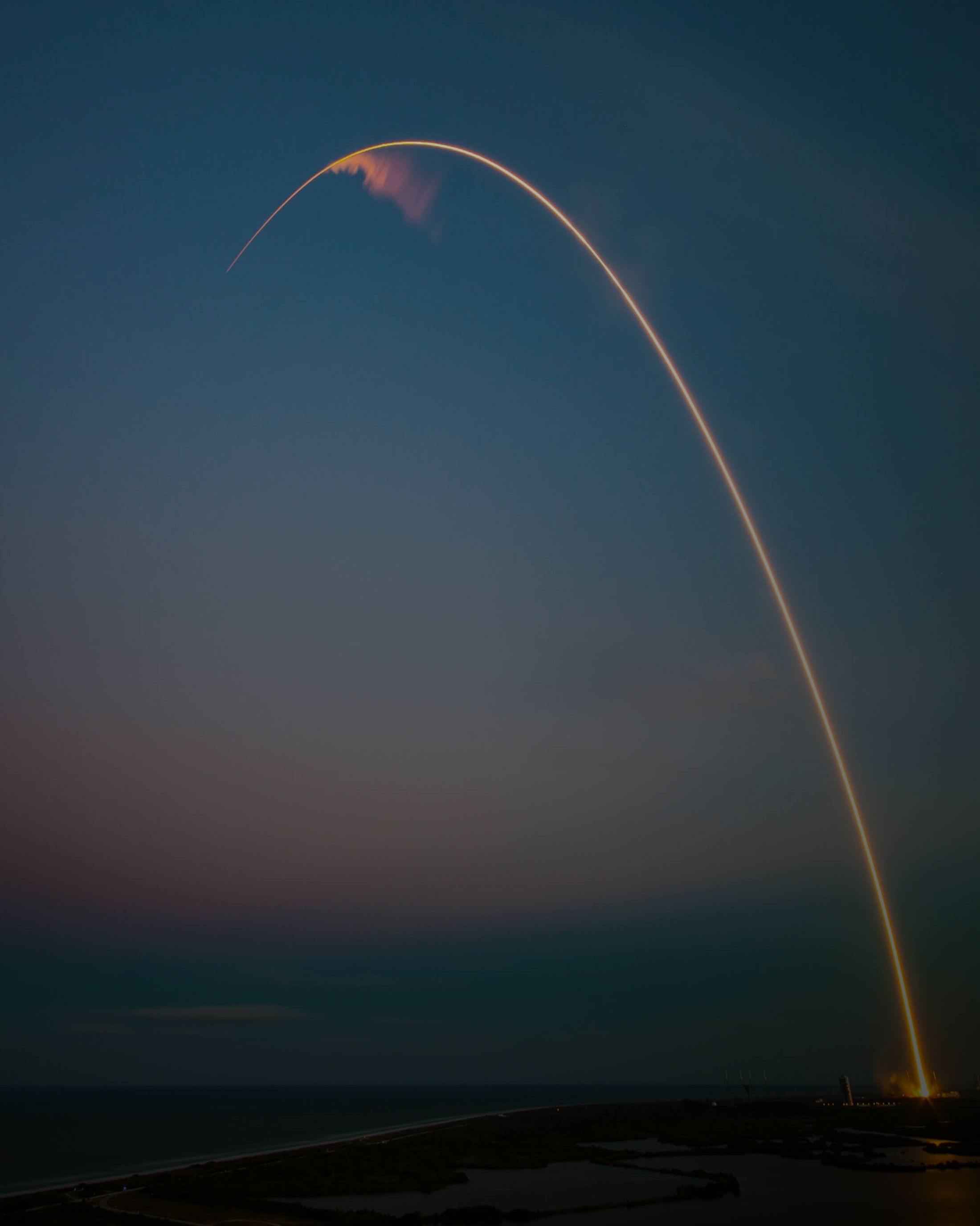 Background image of sky with arc of light